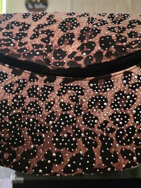 A Classy Chic Boutique Brown and Black Leopard Rhinestone Crossbody
